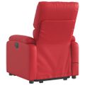 vidaXL Elektric. zdvíhacie masážne sklápacie kreslo červené umelá koža