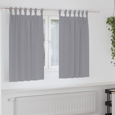 vidaXL Záclony na zatemnenie s krúžkami 2 pcs Svetlosivá 140 x 140 cm