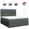 vidaXL Boxspring posteľ s matracom tmavosivá 180x200 cm látka