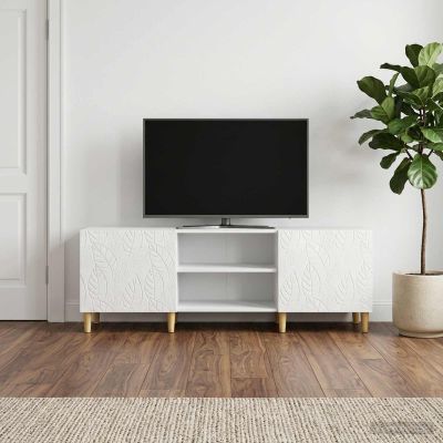 vidaXL TV skrinka 150 x 31 x 50 cm Biela s vysokým leskom