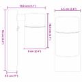 vidaXL Exteriérové nástenné svietidlo Čierna 6,5 x 10,5 x 16 cm
