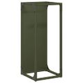 vidaXL Stojan na palivové drevo Olive Green Oceľ valcovaná za studena