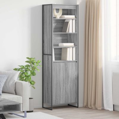 vidaXL Vysoké skrinky Sivý Sonoma 60 x 36 x 200 cm Kompozitné drevo