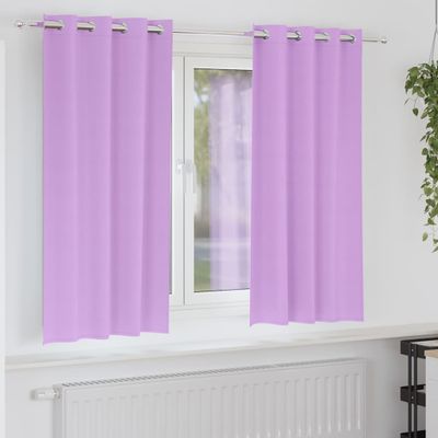 vidaXL Záclony na zatemnenie s krúžkami 2 pcs Fialová 175 x 140 cm