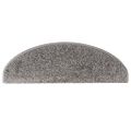 vidaXL Schodové rohože 10 ks 65x21x4 cm sivé, polkruhové, veľké
