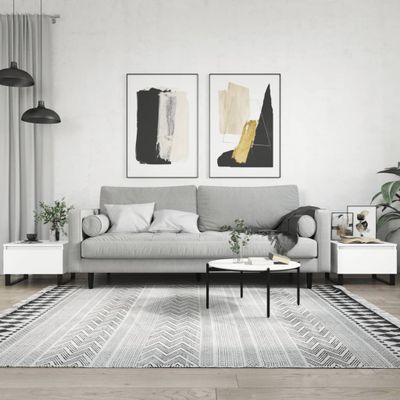 vidaXL Konferenčné stolíky 2 ks biely 50x46x35 cm cm kompozitné drevo
