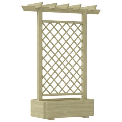 vidaXL Záhradná pergola s kvetináčom 162x56x204 cm, drevo