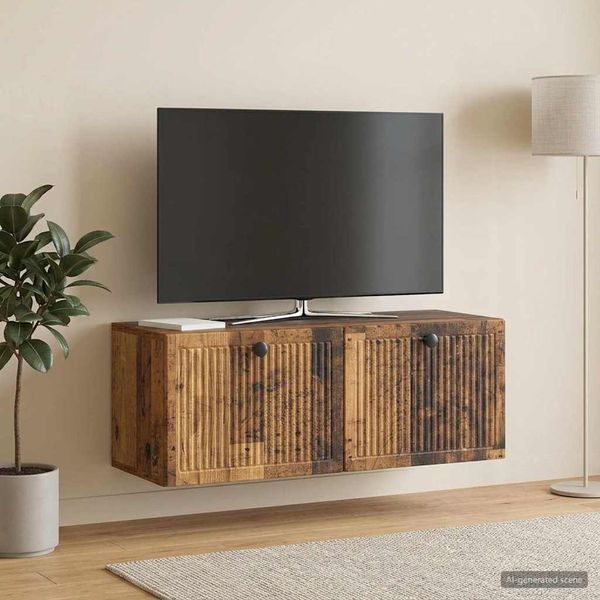 vidaXL Nástenná TV skrinka Nástenný Staré drevo 78,5 x 31 x 30 cm