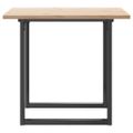 vidaXL Jedálenský stolík v tvare O 90x90x75,5 cm borovica a oceľ