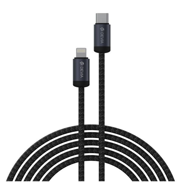 Kábel Devia Gracious EC645 PD USB-C - Lightning 1,0 m 27W 3A čierny