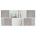 vidaXL skladacie úložné boxy 4 ks hnedá 32x32x32 cm Netkaná textília