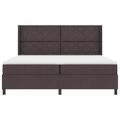 vidaXL Posteľ s pružinovým rámom Tmavohnedá 200 x 200 cm látka