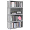 vidaXL Roh na skladovanie CD 4 ks Sivý Sonoma 40 x 17 x 17 cm