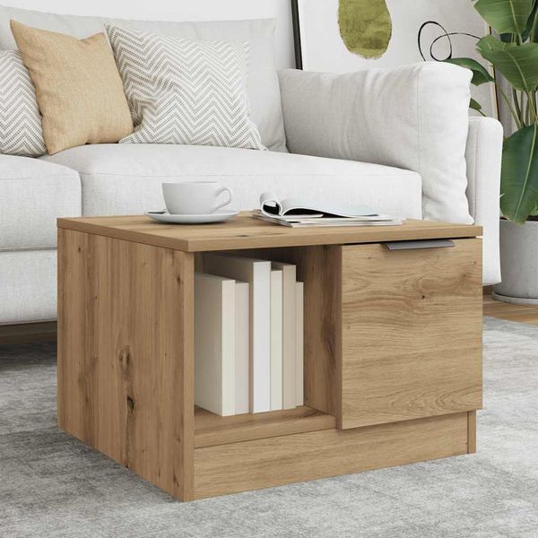 vidaXL Konferenčný stolík Artisan Dub 50x50x36 cm Konštrukčné drevo