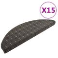 vidaXL Kobercové nášľapy na schody 15 ks antracitové 65x21x4 cm