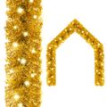 vidaXL Vianočná girlanda s LED svetielkami 10 m zlatá