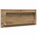 vidaXL LED kúpeľňové zrkadlo dub artisan 100x8,5x37cm, pracované drevo