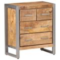 vidaXL Komoda 60x35x70 cm surové mangovníkové drevo