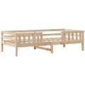 vidaXL Sada postele a lavice so strieškou 75x190 cm borovica
