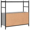 vidaXL Knižnica sivý dub sonoma 80x30x78,5cm kompozitné drevo a železo
