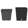 vidaXL Kvetináč s vyberateľnou vložkou antracitový 21 / 32 l PP Rattan
