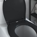 vidaXL WC sedadlo Čierna 47 x 37 x 4 cm Duroplast