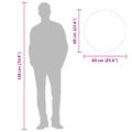 vidaXL Nástenné zrkadlo strieborné Ø 60 cm okrúhle