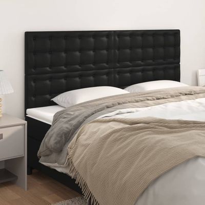 vidaXL Čelo postele čierne 160x5x118/128 cm umelá koža