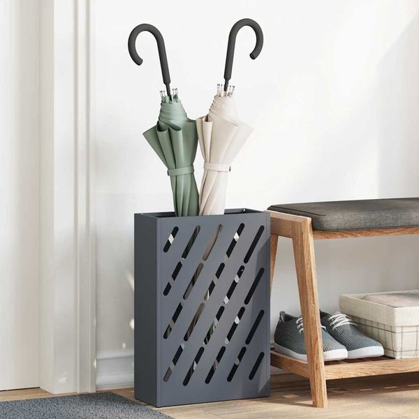 vidaXL Stojan na slnečník Antracit 28 x 12 x 41 cm Oceľ