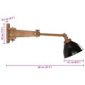 vidaXL Nástenné lampa 25 W čierna E27