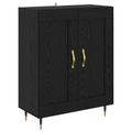 vidaXL Highboard Čierny dub 69,5 x 34 x 180 cm Kompozitné drevo