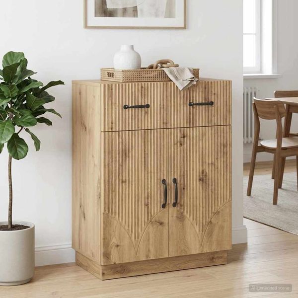 vidaXL Servírovacia skriňa so zásuvkou Dub artisan 66 x 34,5 x 87 cm