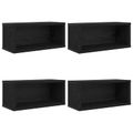 vidaXL Roh na skladovanie CD 4 ks Čierny dub 40 x 17 x 17 cm
