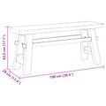 vidaXL lavička Prírodná 100 x 29 x 43,5 cm Husté teakové drevo