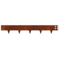 vidaXL Obrubník trávnika 50 ks 100 x 15 cm Oceľ Hrdzavý