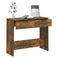 vidaXL Konzolový stolík dymový dub 90x36x75 cm spracované drevo