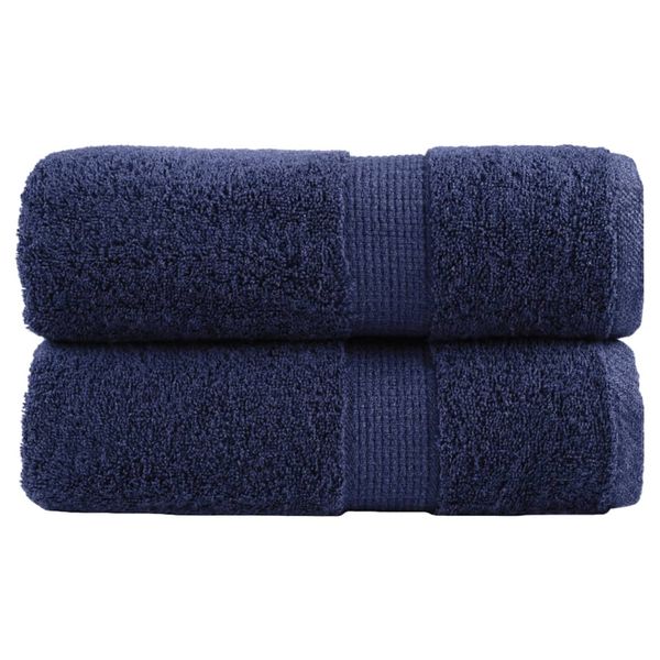 vidaXL Prémiové umývacie utierky SOLUND 2 ks námornícka modrá 30x30 cm 600 g/m²