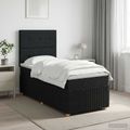 vidaXL Posteľ boxspring s matracom Čierna 90 x 200 cm Látka
