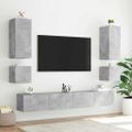 vidaXL TV nástenné skrinky s LED svetlami 2 ks betón.sivé 40,5x35x40cm
