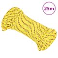 vidaXL Lodné lano žlté 5 mm 25 m polypropylén