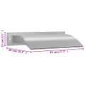 vidaXL Bazénová fontána strieborná 45x26x13 cm nehrdzavejúca oceľ