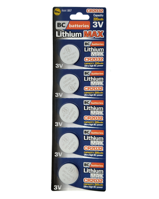 Lítiová gombíková 3V batéria BC batteries CR2032 / 5ks BLISTER