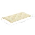 vidaXL Záhradná lavička, krémovo biela podložka 112 cm, tíkový masív