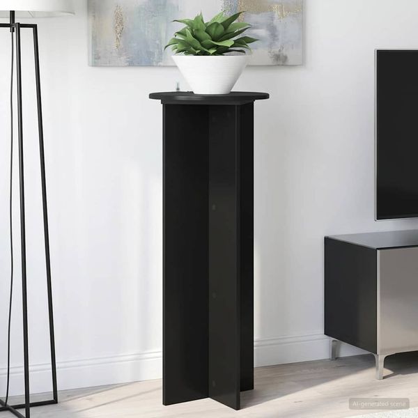 vidaXL Stojan na rastliny 2 pcs Čierna Ø40 x 100 cm Kompozitné drevo