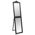 vidaXL Voľne stojace zrkadlo čierne 45x180 cm