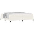 vidaXL Rám postele s matracmi Krémová 200 x 200 cm látka