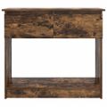 vidaXL konzolový stolík so zásuvkami dub dymový 85,5x38,5x74,5 cm