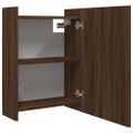 vidaXL Zrkadlová skrinka hnedý dub 62,5x20,5x64 cm spracované drevo