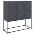 vidaXL Komoda antracitová 100,5x39x107 cm oceľ