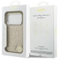 Puzdro Guess Glitter Triangle Logo MagSafe pre iPhone 17 Pro zlaté
